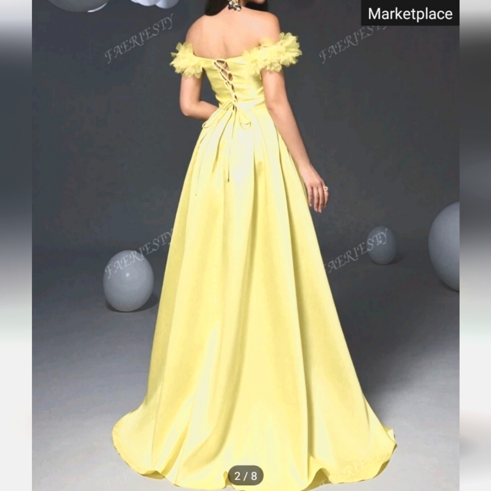 Yellow long dress